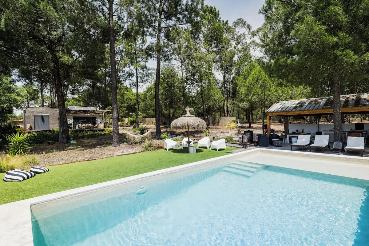 Secluded Paradise Between Comporta Grândola Garden of Peace Sun pool outdoor dining