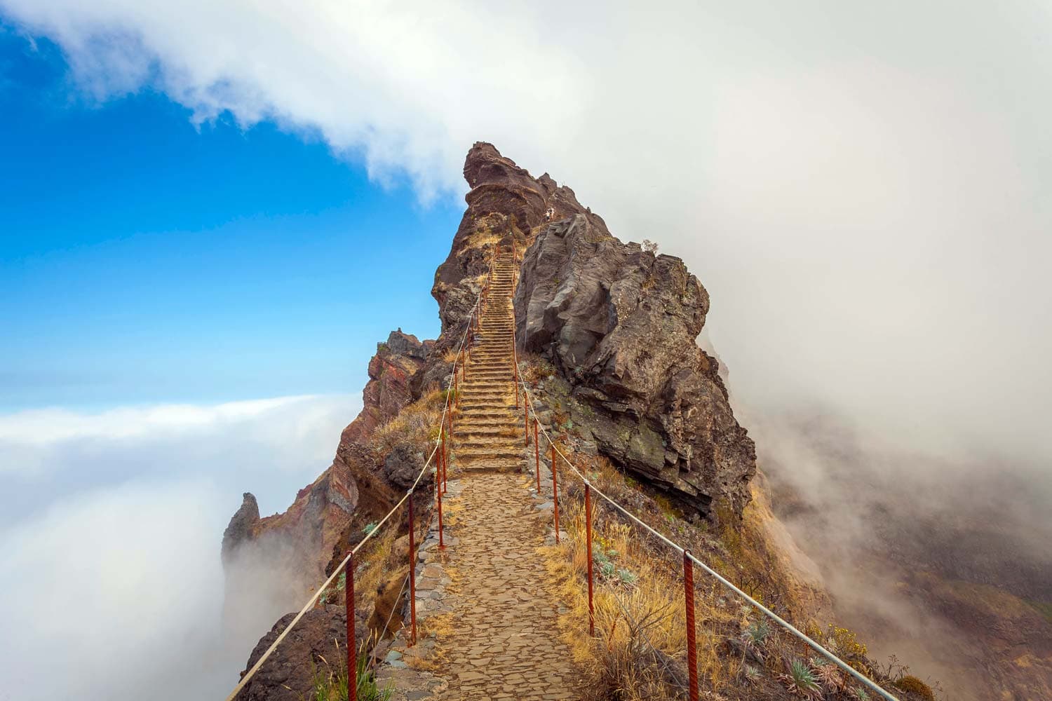 Madeira levada walk mountain landscape central peaks